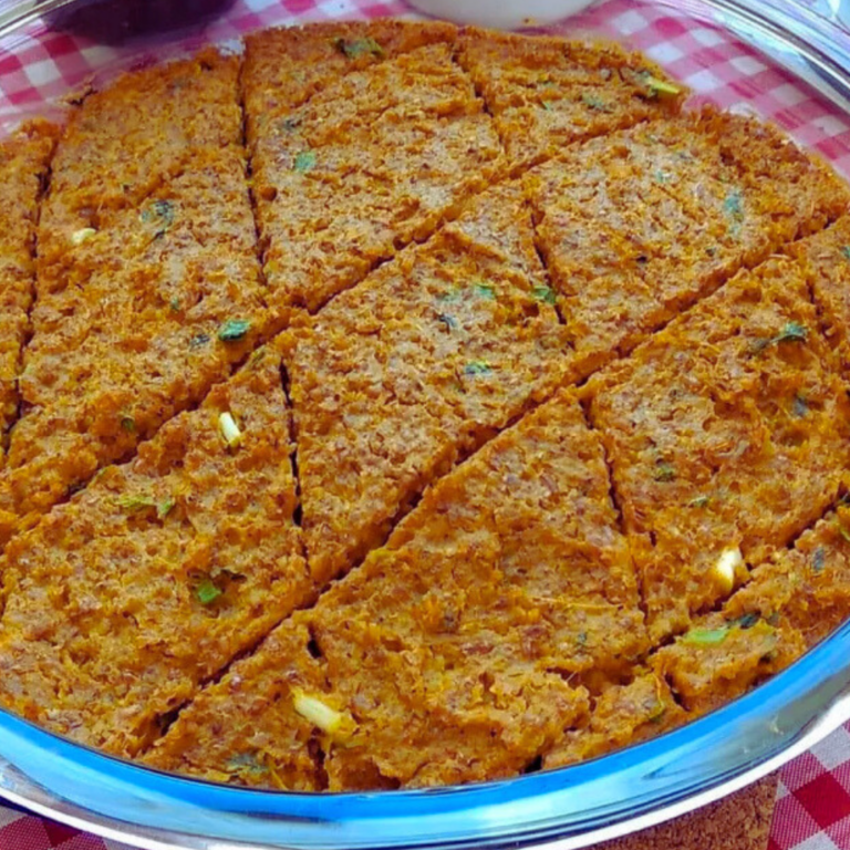 Quibe vegano de forno com abóbora e hortelã